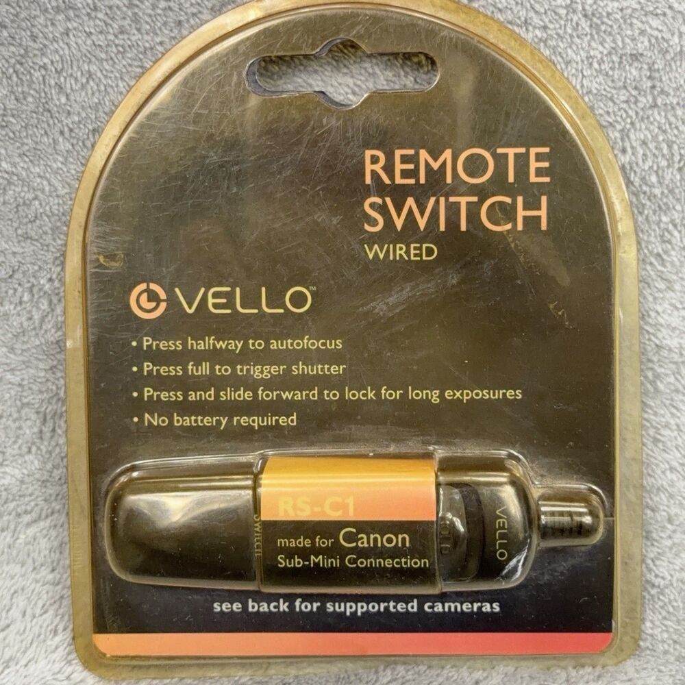 Vello Camera Remote Switch RS-C1 For Canon Pentax Samsung Cameras New Old Stock